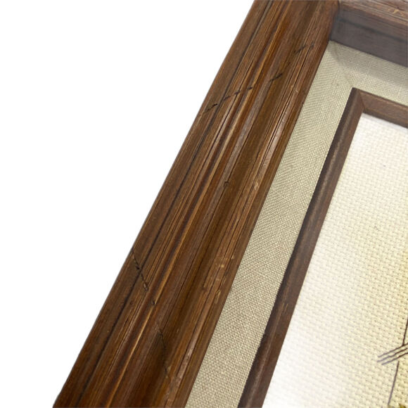 Boy And Dog Cross Stitch Vtg Handmade Multicolor Decorative Art 14"x12" - Picture 12 of 12